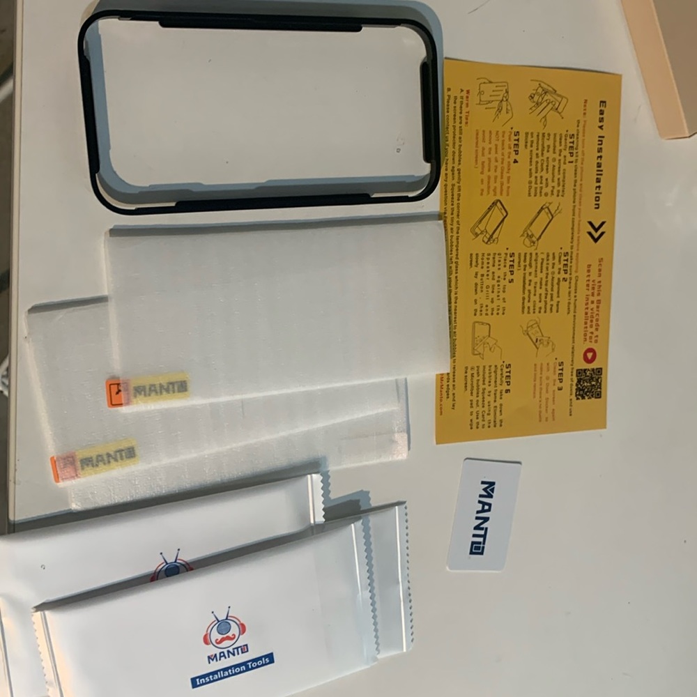 Manto iPhone 12 Mini screen protector 2 new packages of 3. (total of 6)